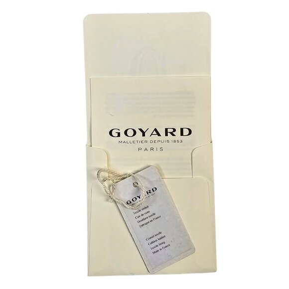 GOYARD Vendome Cosmetic Pouch Zip Gold Yellow + Dust Bag Tags - Picture 4 of 16